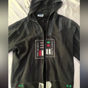 star wars darth vader zip up hoodie size large
